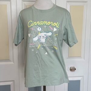 Sanrio Cinnamaroll Light Green Short Sleeve Tee Graphic Design Hello‎ Kitty Sz M